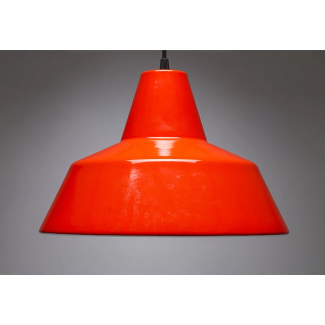 Orange Enamel Pendant from Louis Poulsen, 1969 For Sale - Image 9 of 11