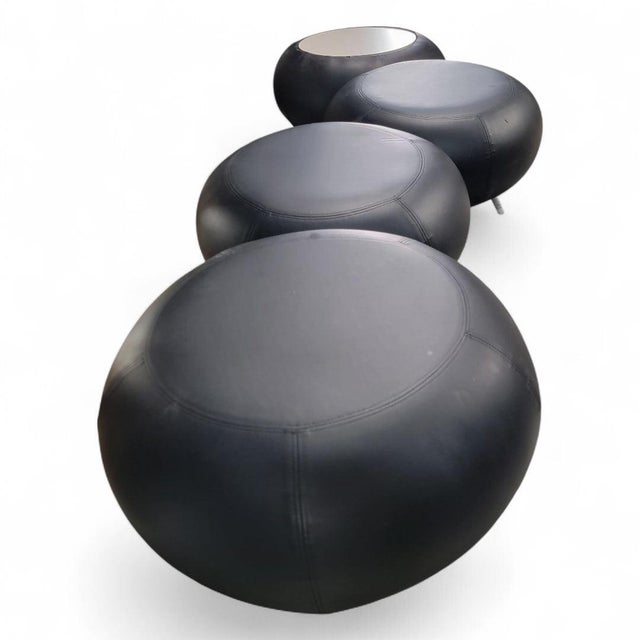 Postmodern/Modern Pebble Modular Ottoman Stools by Allermuir - Set of 4 A striking set of four “Pebble” modular stools or...