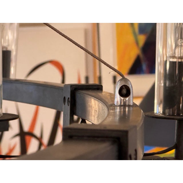 Jonathan Browning Industrial Restoration Hardware Fontanelle Round Chandelier For Sale In San Francisco - Image 6 of 12