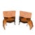 Antique Pair of French Walnut Nightstands With Pink‑Orange Marble Tops and Cabriole Legs For Sale - Image 4 of 6
