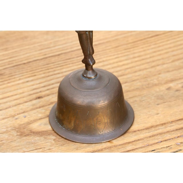 Antique Garuda Altar Bronze Hand Bell For Sale - Image 4 of 10