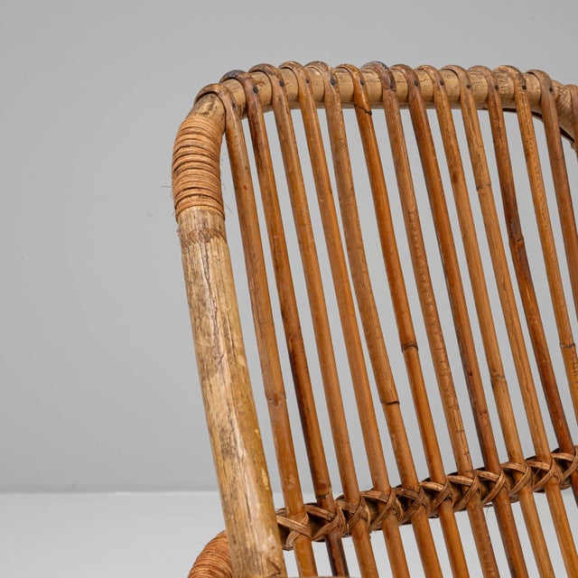 Early 20th Century French Bamboo Armchair With Metal Frame For Sale - Image 9 of 18