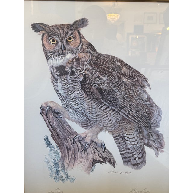 E. Darrell Smith Great Horned Owl Artist Proof, Signed For Sale - Image 4 of 12