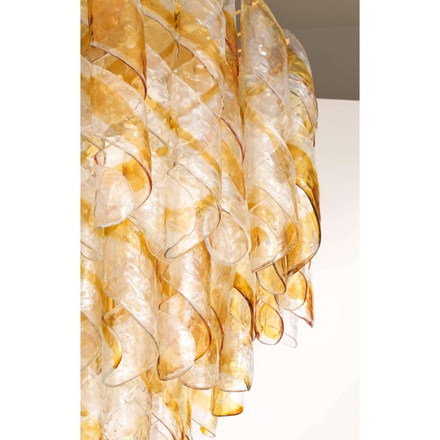 Italian Mazzega Multi-Tier Glass Chandelier For Sale In New York - Image 6 of 6