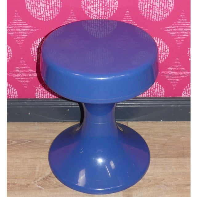 Plastic Vintage Bathroom Stool by Emsa Blau, 1970s For Sale - Image 7 of 11