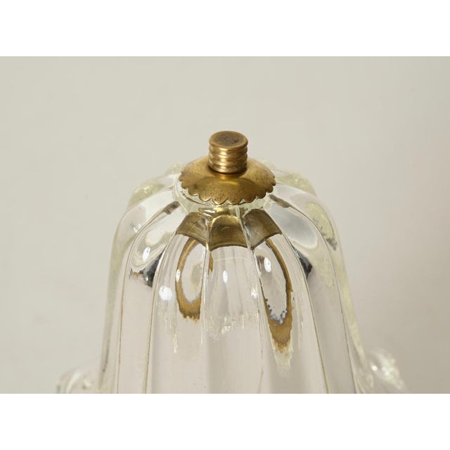 Bell-Flower Murano Glass and Brass Table Lamps from Barovier, Italy, 1940s, Set of 2 For Sale - Image 10 of 16