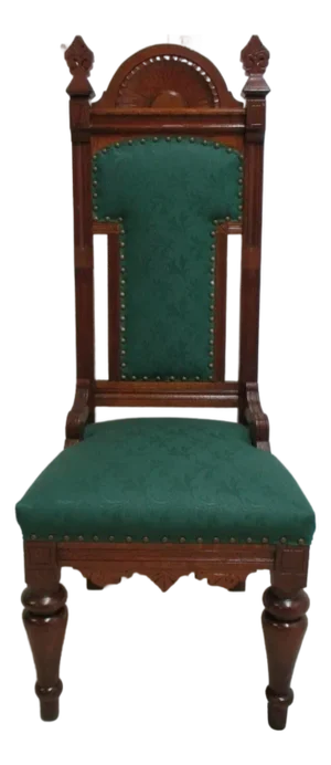 Antique Victorian Throne Chair Carved Oak Church Chapel Masonic A