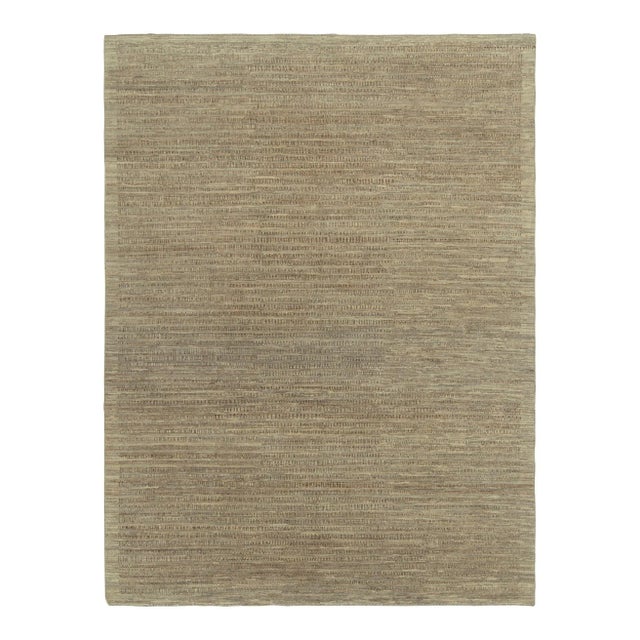 Beige Rug & Kilim’s Contemporary Rug in Beige-Brown Striations For Sale - Image 8 of 8