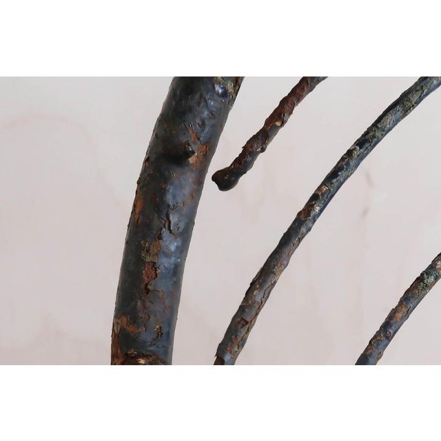 Metal Antique Garden Chair in Wrought Iron, 1870 For Sale - Image 7 of 9