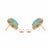 8.88ct Sleeping Beauty Turquoise Solitaire Halo Diamond 14k Gold Earrings- A Pair For Sale - Image 9 of 15