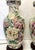 A pretty pair of ceramic table lamps from the 1980's-90's. The ceramic vases are painted in a Shabby Chic floral style...