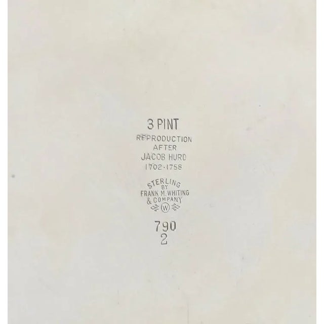 Traditional Vintage Mid Century Jacob Hurd by Frank Whiting Sterling Silver Tea Coffee Pot For Sale - Image 3 of 9