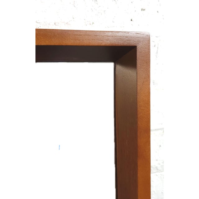 Wood Elegant Restored Original Mid Century Modern Walnut Wall Mirror Mainline by Hooker For Sale - Image 7 of 7