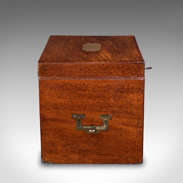 Antique Four Decanter Storage Box, English, Bottle Case, Bramah Lock, Georgian For Sale - Image 4 of 11