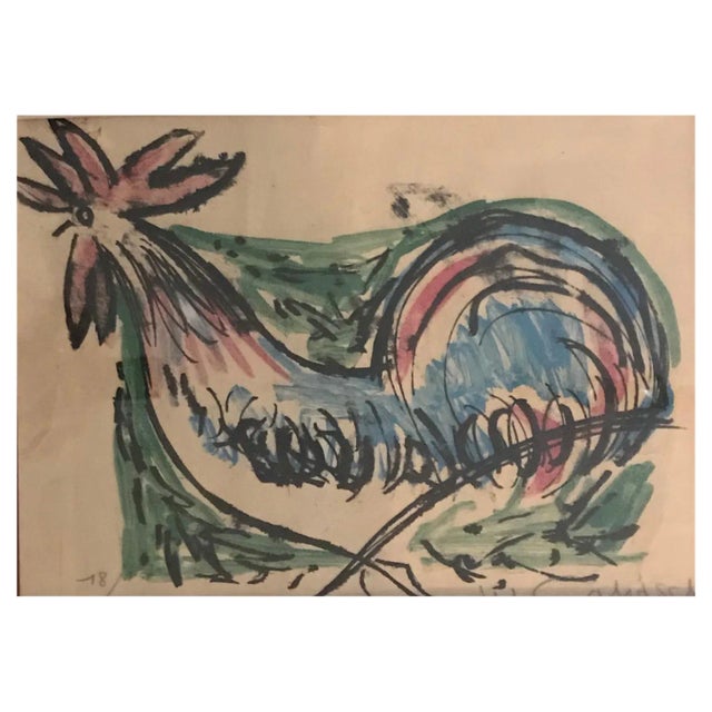 William Goliasch, The Hen, Ink on Paper For Sale