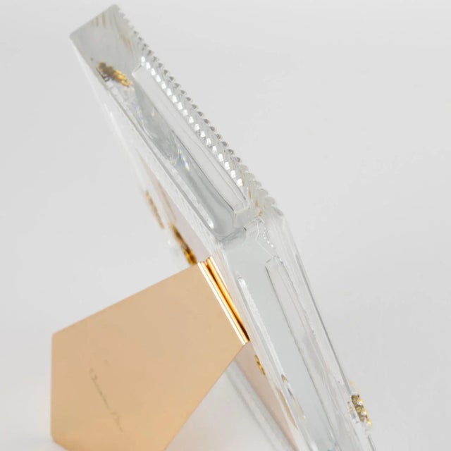 Christian Dior Christian Dior Paris Molded Crystal Picture Frame For Sale - Image 4 of 14