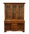 Wood Ethan Allen Country Craftsman Solid Knotty Pine Early American Country French 62" Buffet W. Lighted Display China Cabinet 19-6326 / 19-6328 For Sale - Image 7 of 15