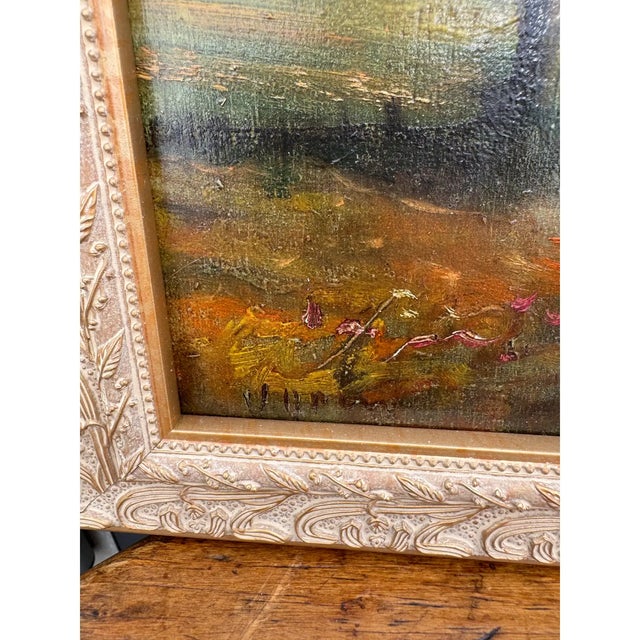 English 19th Century English Farm Landscape Oil on Canvas For Sale - Image 3 of 5