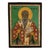 Wood Antique 19th Century Egg Tempera Gilded Greek Orthodox Icon Saint Modestus 1800 For Sale - Image 7 of 12