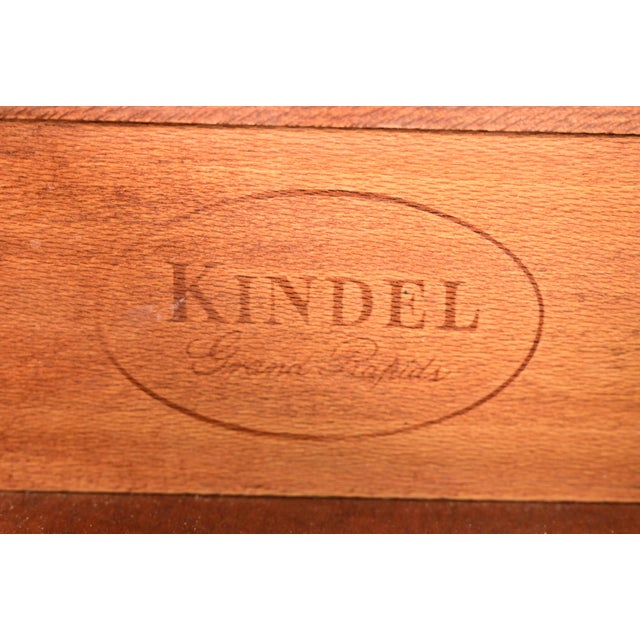 Kindel Furniture Georgian Carved Fruitwood Eight-Drawer Double Dresser, Circa 1980s For Sale - Image 9 of 16