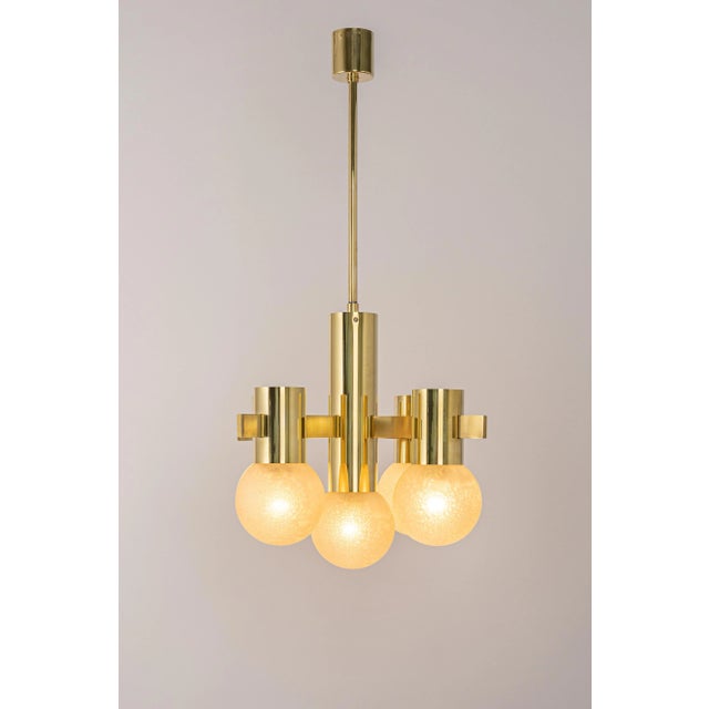 Stunning Sciolari Brass Chandelier, Italy, 1960s For Sale - Image 6 of 13