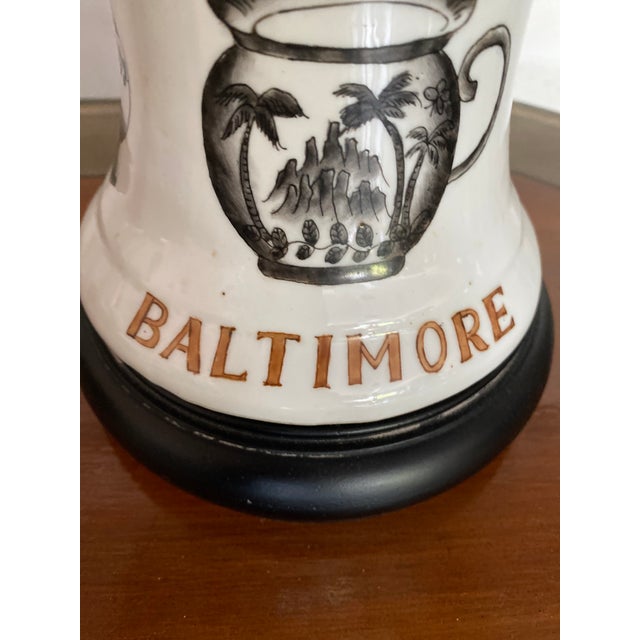1840's C Levering Importer Hand-Painted Baltimore Advertising Lamp For Sale In West Palm - Image 6 of 13
