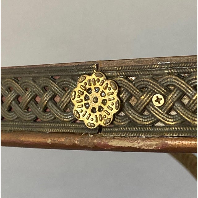Vintage Solid Brass & Wood, Banded Accent, Occasional Table or Gueridon For Sale - Image 12 of 12