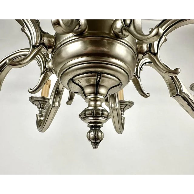 Vintage Bronze Chandelier, Belgium, 1970s For Sale - Image 4 of 11