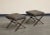Contemporary Pair of Contemporary Herringbone X-Form Bronze Benches For Sale - Image 3 of 9