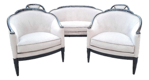 Art Deco Living Room Set, 1925, Set of 5
