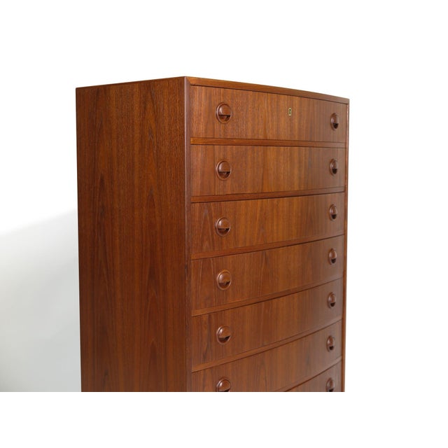 Mid 20th Century Mid 20th Century Kai Kristiansen Danish Teak Chest of Drawers, Attributed For Sale - Image 5 of 13