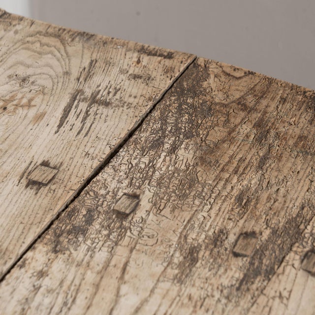 Black Late 18th Century Danish Baroque Oak Console Table With Black Painted Base For Sale - Image 8 of 15