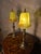 Art Deco Brass Bedside Lamps with Yellow Glass Paste Shades, 1930s, Set of 2 For Sale - Image 9 of 10