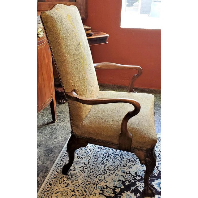 Late 18th Century 18c English Chippendale Shepherds Crook Armchair For Sale - Image 5 of 13