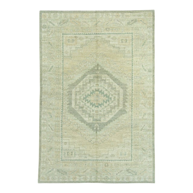 Turkish Oushak Rug 6' x 8'11" #19308 For Sale
