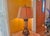 Dale Tiffany Styled Bronzed-Ceramic and Crinkled Glass Table Lamp With Copper Accents For Sale - Image 12 of 12