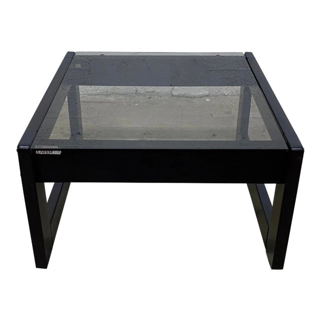 Percival Lafer Rosewood and Smoked Glass Coffee or Side Table, 1970s For Sale