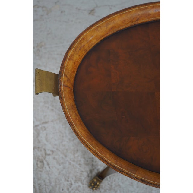 Wood Maitland Smith Burl Walnut Tray Top Coffee Table For Sale - Image 7 of 13