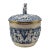 Mid-Century R. Capodimonte Italy Blue & White Porcelain Putti Covered Jar For Sale