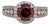 1.4Ct Spessartine Garnet Ring With Earth Mined Diamonds: Solid 14k Gold, 6.5mm, Size 6.75 For Sale