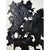 Abstract Black & White Textural Abstraction With Red Accent | One-of-a-Kind Work on Paper For Sale - Image 3 of 5