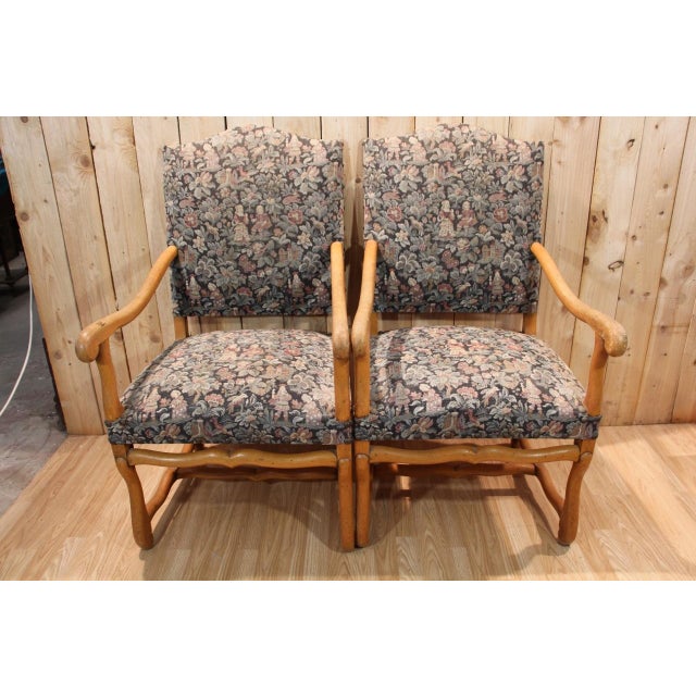 Louis XIII Style Sheep Bone Armchairs, 1890s, Set of 2 For Sale - Image 4 of 10