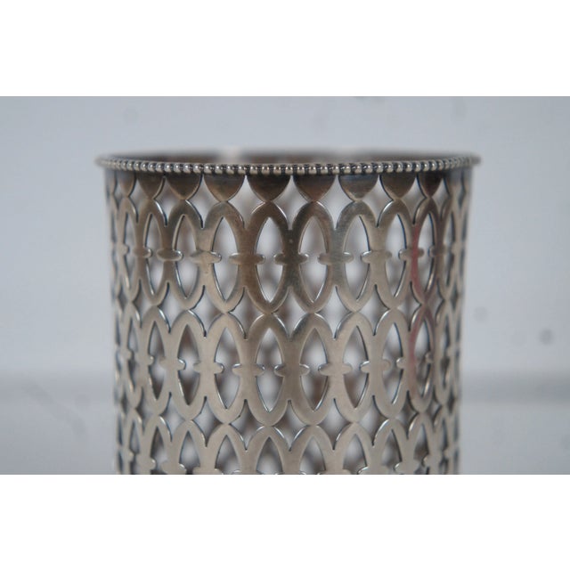 Antique American Sterling Silver & Cranberry Glass 114 Perfume Vanity Bottle 58g For Sale - Image 10 of 12