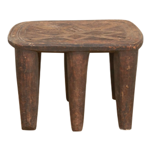 Finely Carved Oval Antique Side Table