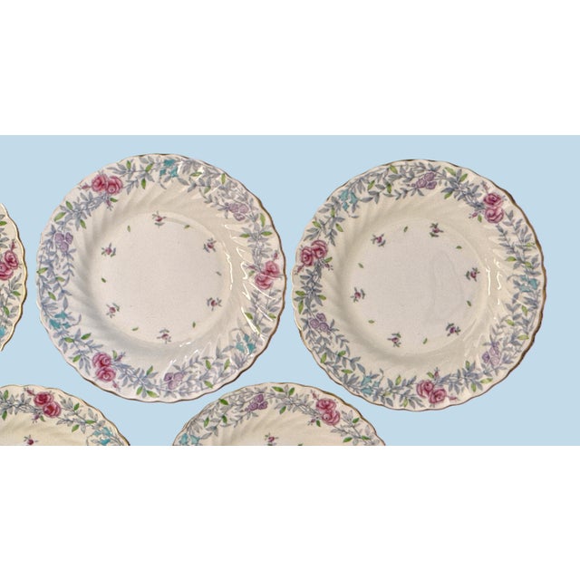Ceramic Minton English Fine Bone China Plates - Set of 7 For Sale - Image 7 of 11