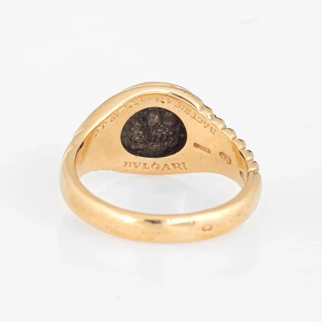 Late 20th Century Vintage Bulgari Ancient Coin Ring Monete 18k Yellow Gold Jewellery Jewellery size 5.75 For Sale - Image 5 of 7