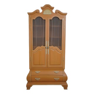 Italian Paint Decorated 2 Door Armoire For Sale