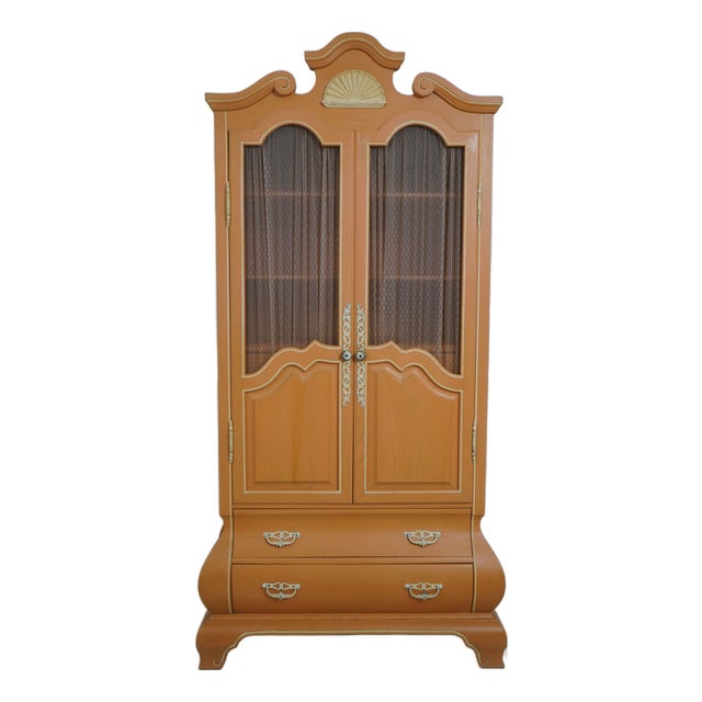 Italian Paint Decorated 2 Door Armoire For Sale