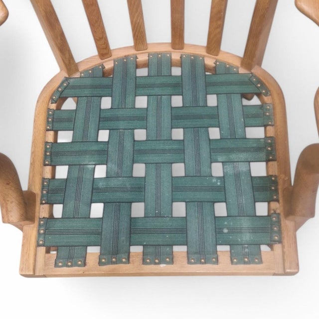 Guillerme et Chambron Set of Lounge Chairs in Oak by Guillerme & Chambron for Votre Maison For Sale - Image 4 of 5