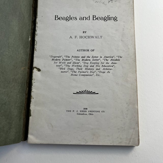 Tan 1920s Beagle Dog Set/2 Books For Sale - Image 8 of 11